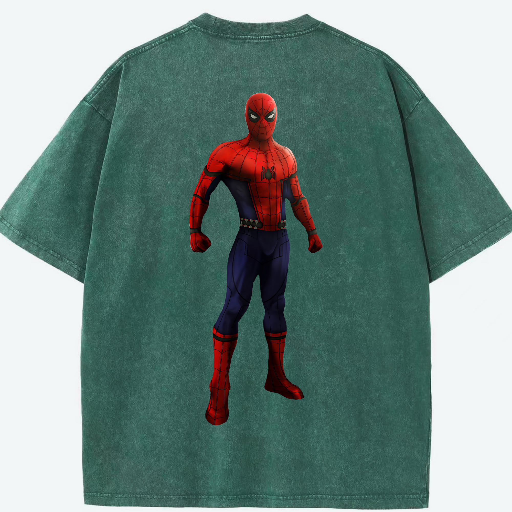 （画像用） Spider Man スパイダーマン 綿100% ヴィンテージ風 半袖Tシャツ（背面プリント）
